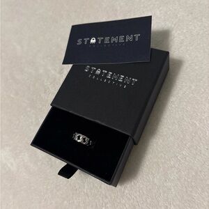 Statement Collective Silver Cuban Link Ring Men’s Size 8